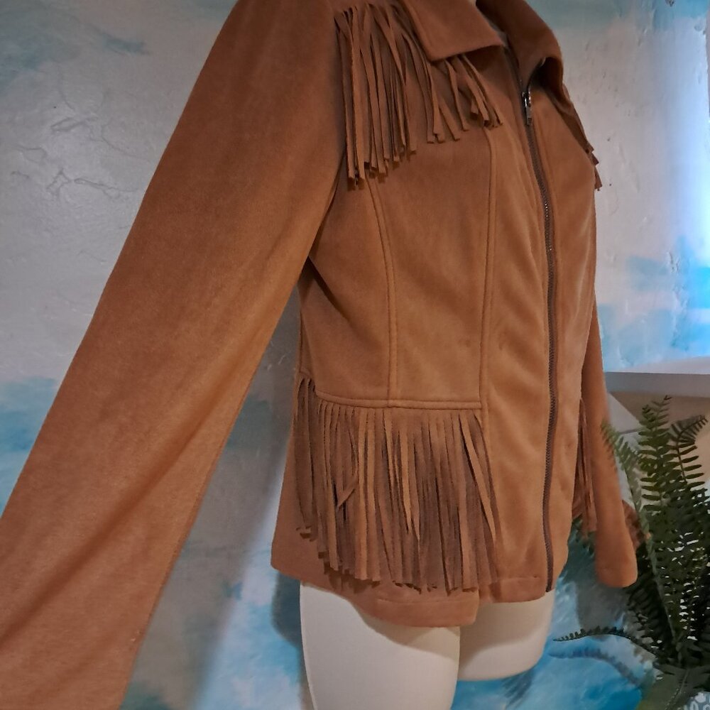 Ethyl ultra-soft faux suede jacket, size S but runs large!  new condition.